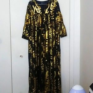 Gold leaf dress